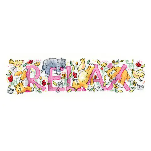 Relax cross stitch chart - Karen Carter Collection