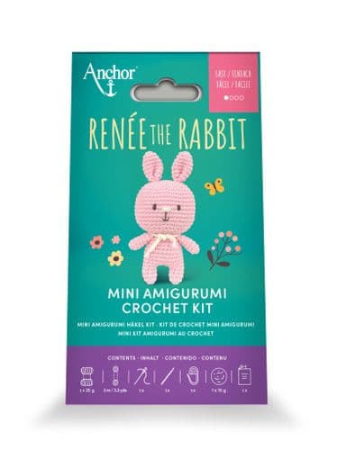 Renee the Rabbit Mini Amigurumi Crochet Kit by Anchor