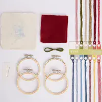 RHS Butterfly and Flora Set of 4 embroidery kit