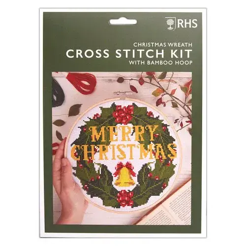 Rhs Christmas Wreath Cross Stitch Kit