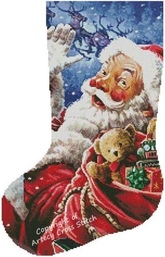 Riding High Stocking (Left) by Artecy printed cross stitch chart