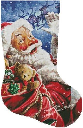 Riding High Stocking (Right) by Artecy printed cross stitch chart