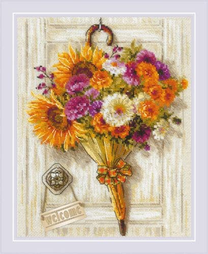 RIOLIS Autumn Umbrella Counted Cross Stitch Kit