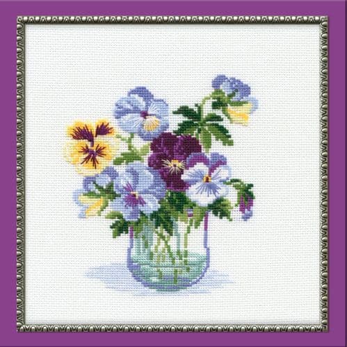 RIOLIS Bunch of Pansies 2 Counted Cross Stitch Kit