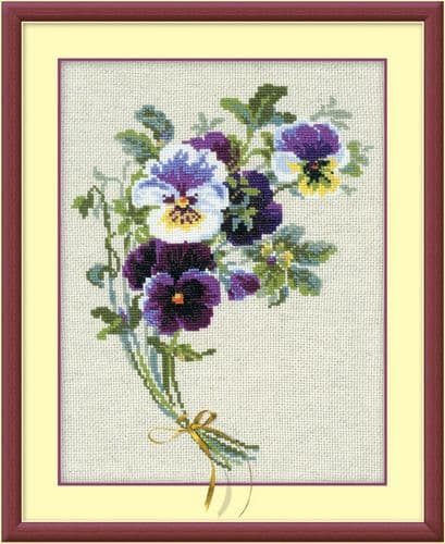RIOLIS Bunch of Pansies Counted Cross Stitch Kit