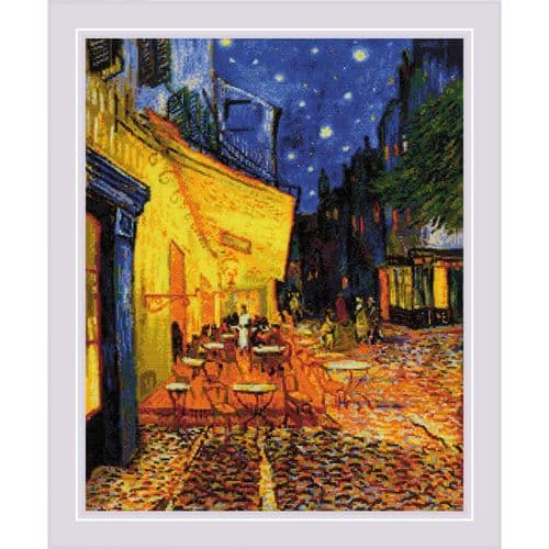 RIOLIS Cafe Terrace at Night - Van Gogh Counted Cross Stitch Kit
