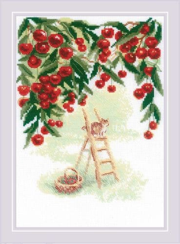 RIOLIS Cherry Garden Counted Cross Stitch Kit