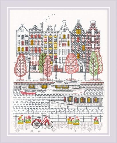 RIOLIS City on Water Counted Cross Stitch Kit