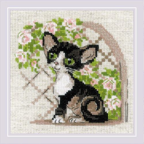 RIOLIS Cornish Rex Kitten Counted Cross Stitch Kit