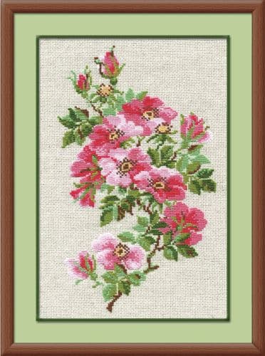 RIOLIS Dog Roses Counted Cross Stitch Kit