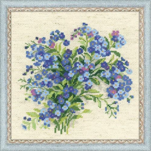 RIOLIS Forget Me Nots Counted Cross Stitch Kit
