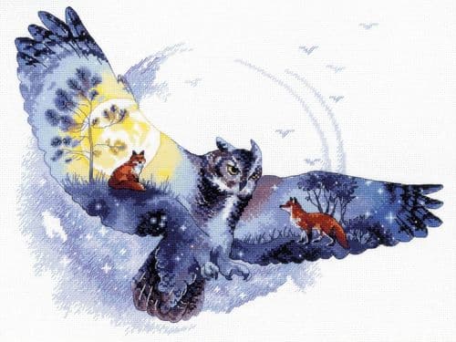 RIOLIS In the Night Forest Counted Cross Stitch Kit