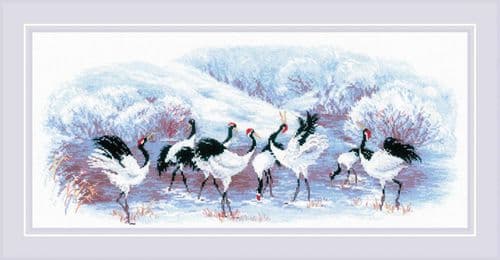 RIOLIS Japanese Cranes Counted Cross Stitch Kit