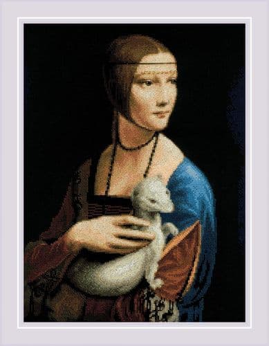 RIOLIS Lady with an Ermine - Da Vinci Counted Cross Stitch Kit