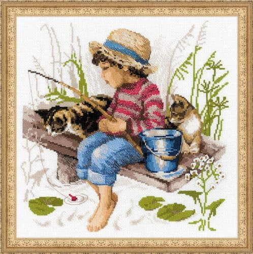 RIOLIS Let's Go Fishing Counted Cross Stitch Kit