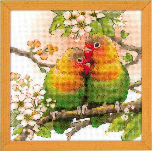 RIOLIS Lovebirds Counted Cross Stitch Kit