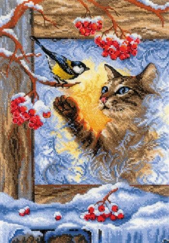 RIOLIS Meeting at the Window Christmas Cross Stitch Kit