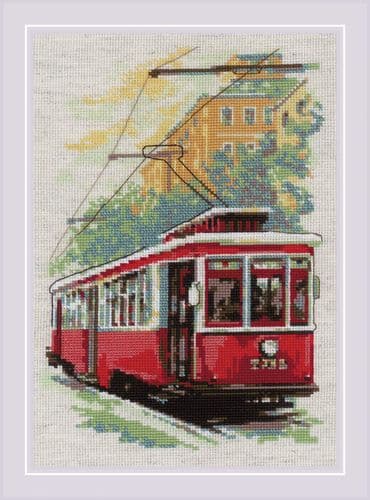RIOLIS Old Tram Counted Cross Stitch Kit