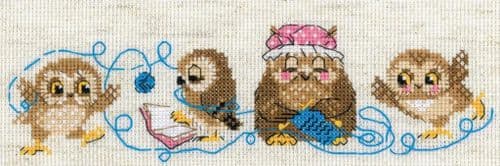 RIOLIS Owl Family Counted Cross Stitch Kit