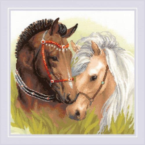 RIOLIS Pair of Horses Counted Cross Stitch Kit