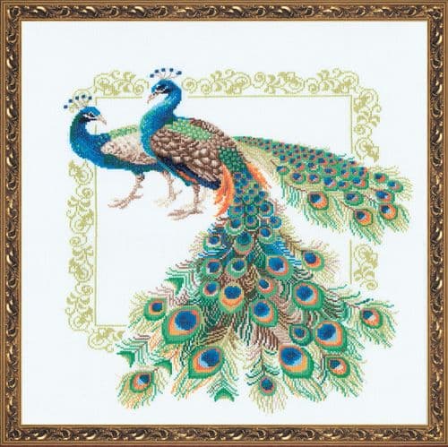 RIOLIS Peacocks Counted Cross Stitch Kit