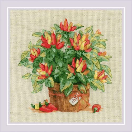 RIOLIS Pepper in a Pot Counted Cross Stitch Kit