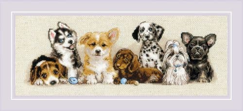RIOLIS Puppies Counted Cross Stitch Kit