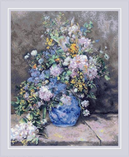 RIOLIS Renoir - Spring Bouquet Counted Cross Stitch Kit