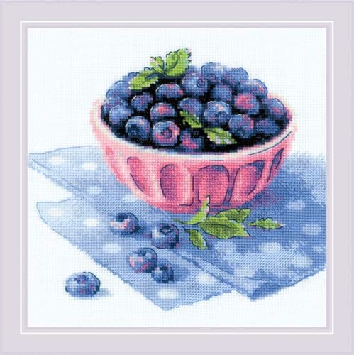 RIOLIS Ripe Blueberry Counted Cross Stitch Kit