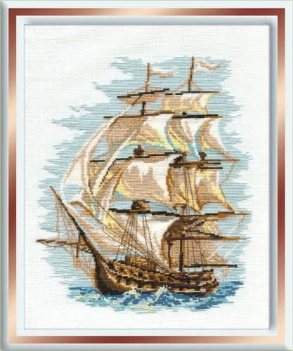 RIOLIS Ship Counted Cross Stitch Kit