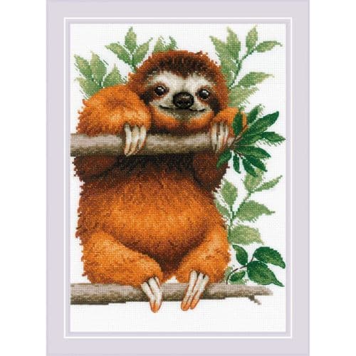 RIOLIS Sloth Counted Cross Stitch Kit