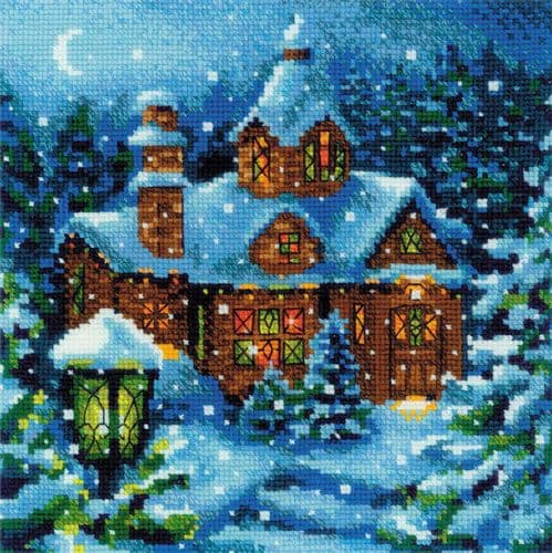 RIOLIS Snowfall in the Forest Christmas Cross Stitch Kit