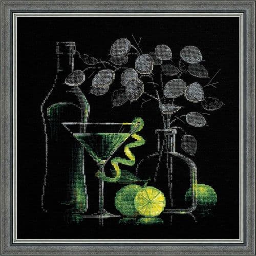 RIOLIS Still Life with Martini Counted Cross Stitch Kit