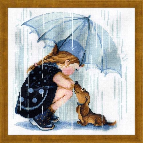 RIOLIS Under my Umbrella Counted Cross Stitch Kit