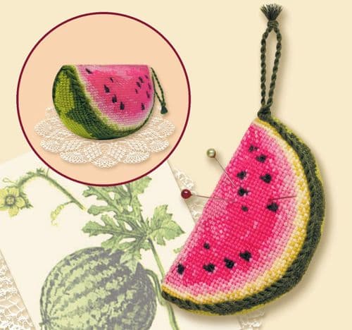 RIOLIS Watermelon Pincushion Counted Cross Stitch Kit