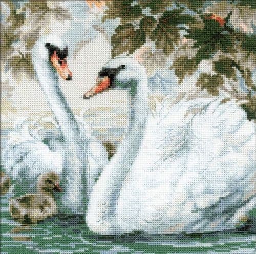 RIOLIS White Swans Counted Cross Stitch Kit