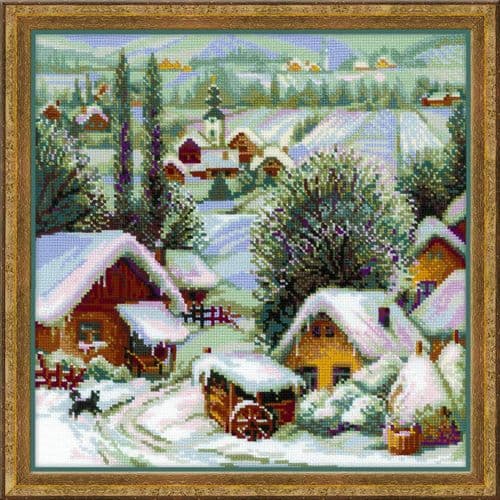 RIOLIS Wintery Serbian Village Counted Cross Stitch Kit