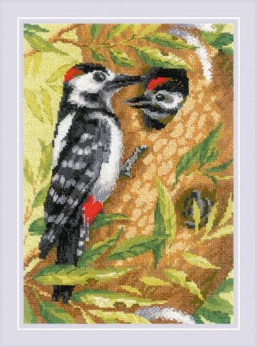 RIOLIS Woodpecker Counted Cross Stitch Kit