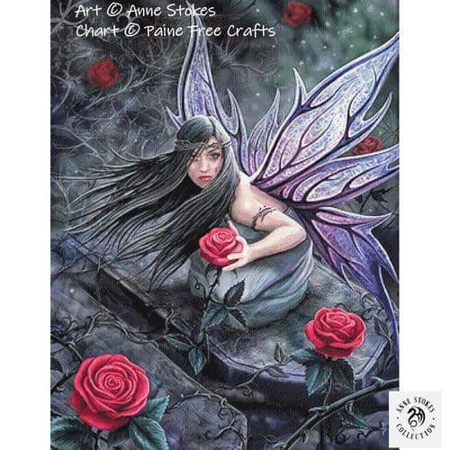 Rose Fairy (Anne Stokes) by Paine Free Crafts printed cross stitch chart