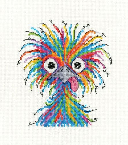 Rough Day cross stitch kit - Party Animals by Michaela Learner