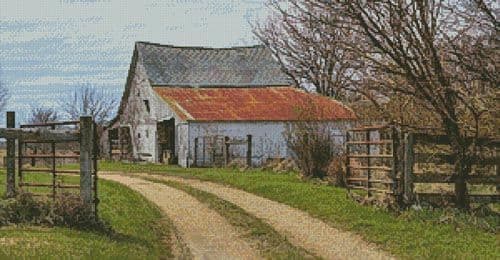 Rustic Barn by Artecy printed cross stitch chart
