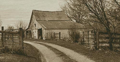 Rustic Barn (Sepia) by Artecy printed cross stitch chart