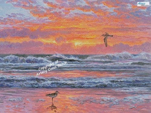 Sandpiper Beach by Artecy printed cross stitch chart