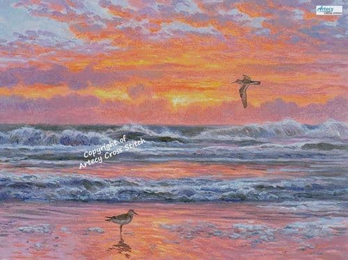 Sandpiper Beach (Large) by Artecy printed cross stitch chart