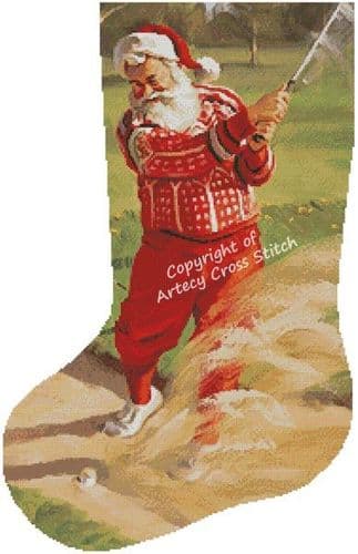 Sandy Claus Stocking (Left) by Artecy printed cross stitch chart