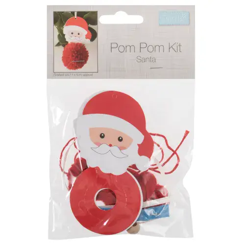 Santa Pom Pom Decoration Kit