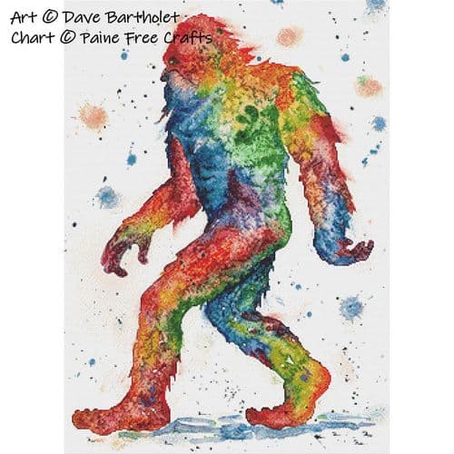 Sasquatch by Paine Free Crafts printed cross stitch chart
