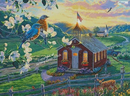 School Day by Artecy printed cross stitch chart