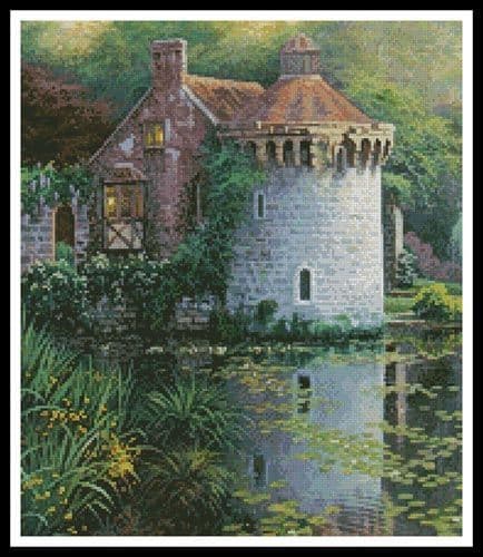 Scotney Castle Garden (Crop) by Artecy printed cross stitch chart