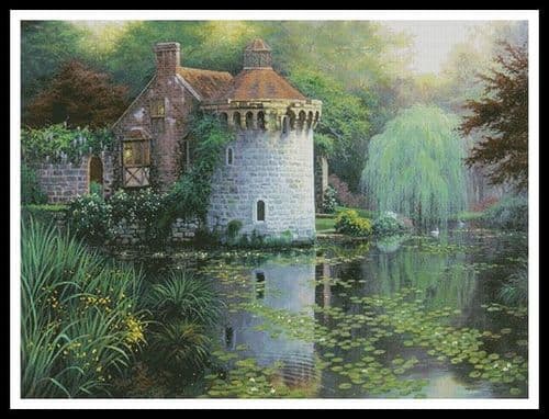 Scotney Castle Garden (Large) by Artecy printed cross stitch chart